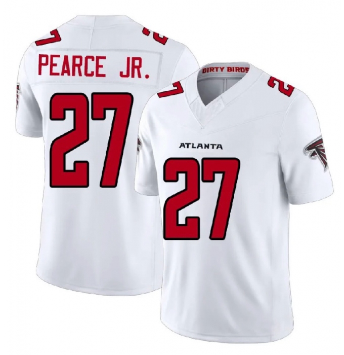 Men's Atlanta Falcons #27 James Pearce Jr White Alternate Vapor F.U.S.E Limited Stitched Jersey