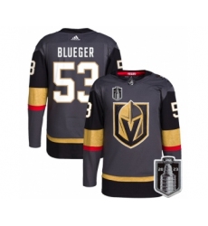 Men's Vegas Golden Knights #53 Teddy Blueger Gray 2023 Stanley Cup Final Stitched Jersey