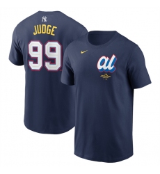Men's American League #99 Aaron Judge Navy 2025 All-Star Edition Name & Number T-Shirt