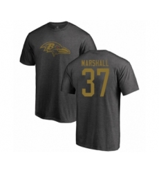 Football Baltimore Ravens #37 Iman Marshall Ash One Color T-Shirt