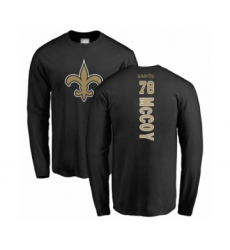 Football New Orleans Saints #78 Erik McCoy Black Backer Long Sleeve T-Shirt