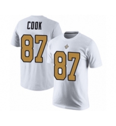 Football New Orleans Saints #87 Jared Cook White Rush Pride Name & Number T-Shirt