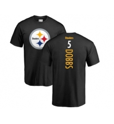 Football Pittsburgh Steelers #5 Joshua Dobbs Black Backer T-Shirt