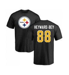 Football Pittsburgh Steelers #88 Darrius Heyward-Bey Black Name & Number Logo T-Shirt