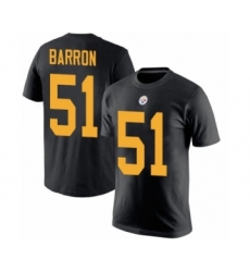 Pittsburgh Steelers #51 Mark Barron Black Rush Pride Name & Number T-Shirt