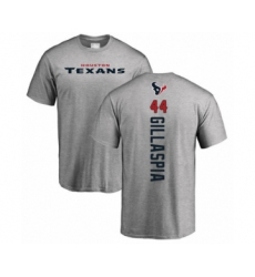 Football Houston Texans #44 Cullen Gillaspia Ash Backer T-Shirt