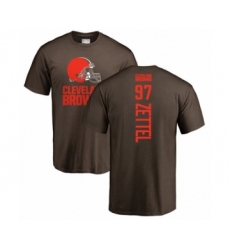 Football Cleveland Browns #97 Anthony Zettel Brown Backer T-Shirt