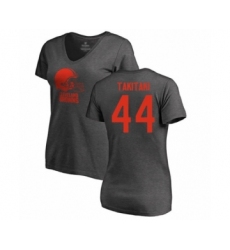 Football Women's Cleveland Browns #44 Sione Takitaki Ash One Color T-Shirt