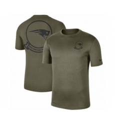 Football Men's New England Patriots Olive 2019 Salute to Service Sideline Seal Legend Performance T-Shirt