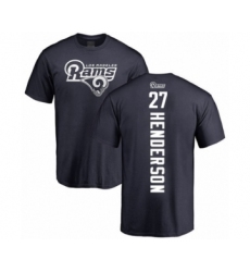 Football Los Angeles Rams #27 Darrell Henderson Navy Blue Backer T-Shirt