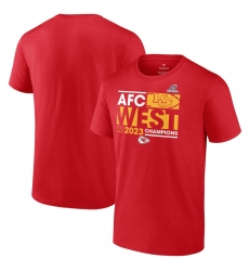 Men's Kansas City Chiefs Red 2023 AFC West Division Champions Big & Tall T-Shirt