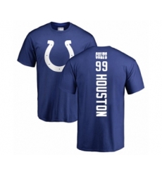 Football Indianapolis Colts #99 Justin Houston Royal Blue Backer T-Shirt