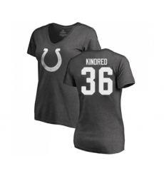 Football Women's Indianapolis Colts #36 Derrick Kindred Ash One Color T-Shirt