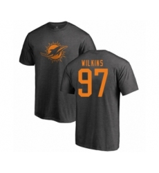 Football Miami Dolphins #97 Christian Wilkins Ash One Color T-Shirt