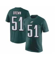 Philadelphia Eagles #51 Zach Brown Green Rush Pride Name & Number T-Shirt