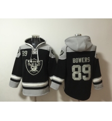 Men's Las Vegas Raiders #89 Brock Bowers Black Ageless Must-Have Lace-Up Pullover Hoodie