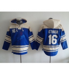 Men's Angeles Dodgers #16 Andre Ethier Blue Alternate MLB Hoodie