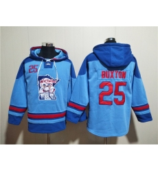 Men's Minnesota Twins #25 Byron Buxton Blue Ageless Must-Have Lace-Up Pullover Hoodie