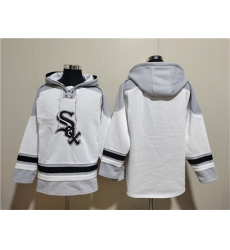 Men's Chicago White Sox Blank White Ageless Must-Have Lace-Up Pullover Hoodie