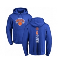 Basketball New York Knicks #6 Elfrid Payton Royal Blue Backer Pullover Hoodie