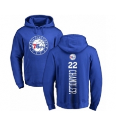 NBA Nike Philadelphia 76ers #22 Wilson Chandler Royal Blue Backer Pullover Hoodie