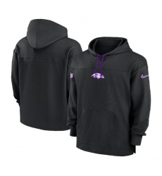 Men's Baltimore Ravens Black Performance Pullover Hoodie