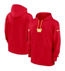 Men's Washington Commanders Red Performance Pullover Hoodie