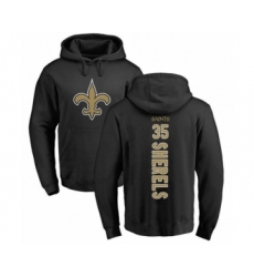 Football New Orleans Saints #35 Marcus Sherels Black Backer Pullover Hoodie
