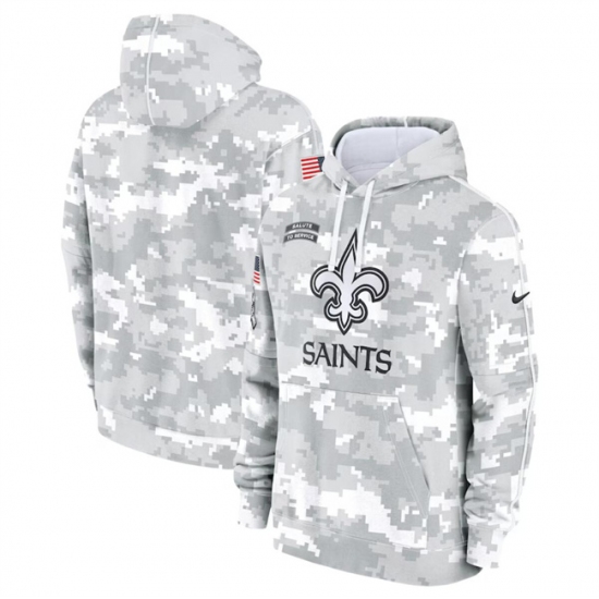 Men's New Orleans Saints 2024 Arctic Camo Salute To Service Club Fleece