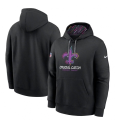 Men's New Orleans Saints Black 2024 Crucial Catch Club Pullover Hoodie