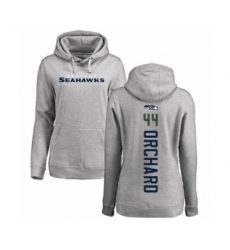 Football Women's Seattle Seahawks #44 Nate Orchard Ash Backer Pullover Hoodie