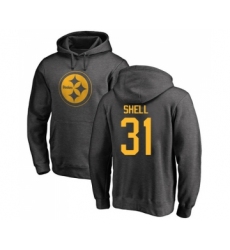 Football Pittsburgh Steelers #31 Donnie Shell Ash One Color Pullover Hoodie