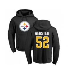 Football Pittsburgh Steelers #52 Mike Webster Black Name & Number Logo Pullover Hoodie