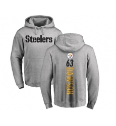 Football Pittsburgh Steelers #63 Dermontti Dawson Ash Backer Pullover Hoodie