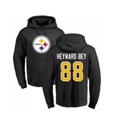 Football Pittsburgh Steelers #88 Darrius Heyward-Bey Black Name & Number Logo Pullover Hoodie
