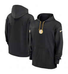 Men's Pittsburgh Steelers Black Performance Pullover Hoodie