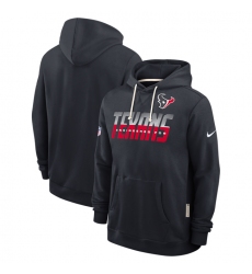 Men's Houston Texans Navy Sideline Standard Issue Top Prospect Dri-FIT Hoodie