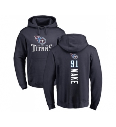Football Tennessee Titans #91 Cameron Wake Navy Blue Backer Pullover Hoodie