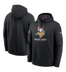 Men's Minnesota Vikings Black 2024 Crucial Catch Club Pullover Hoodie