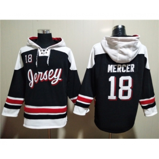 Men's New Jersey Devils 18 Dawson Mercer Black White Ageless MustHave