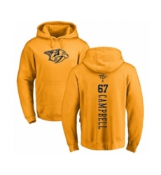 Hockey Nashville Predators #67 Alexander Campbell Gold One Color Backer Pullover Hoodie
