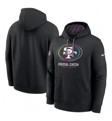 Men's San Francisco 49ers Black 2024 Crucial Catch Club Pullover Hoodie