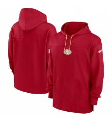 Men's San Francisco 49ers Scarlet Performance Pullover Hoodie