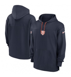 Men's Chicago Bears Navy Performance Pullover Hoodie