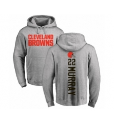 Football Cleveland Browns #22 Eric Murray Ash Backer Pullover Hoodie