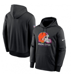 Men's Cleveland Browns Black 2024 Crucial Catch Club Pullover Hoodie