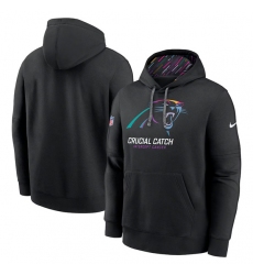 Men's Carolina Panthers Black 2024 Crucial Catch Club Pullover Hoodie