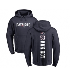 Football New England Patriots #53 Kyle Van Noy Navy Blue Backer Pullover Hoodie