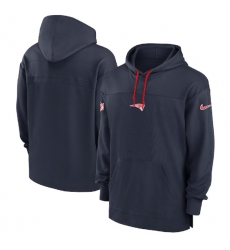 Men's New England Patriots Navy Performance Pullover Hoodie