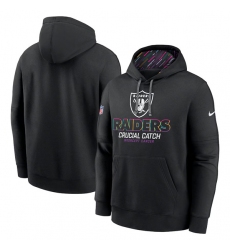 Men's Las Vegas Raiders Black 2024 Crucial Catch Club Pullover Hoodie